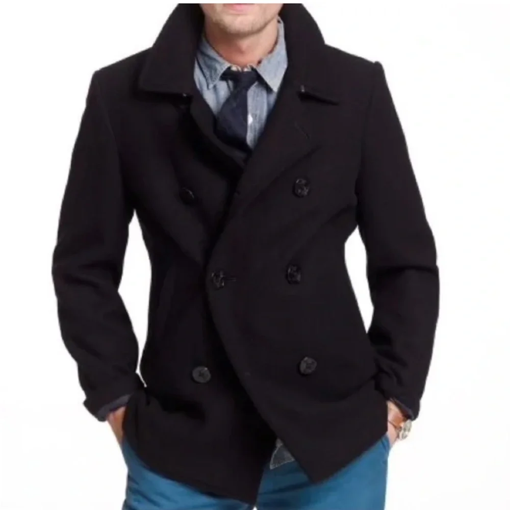 J. Crew Baywaters Peacoat Men’s size Large - Picture 1 of 8